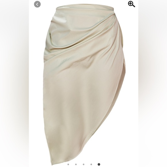 Brand new sage color ruched midi skirt - Picture 1 of 3
